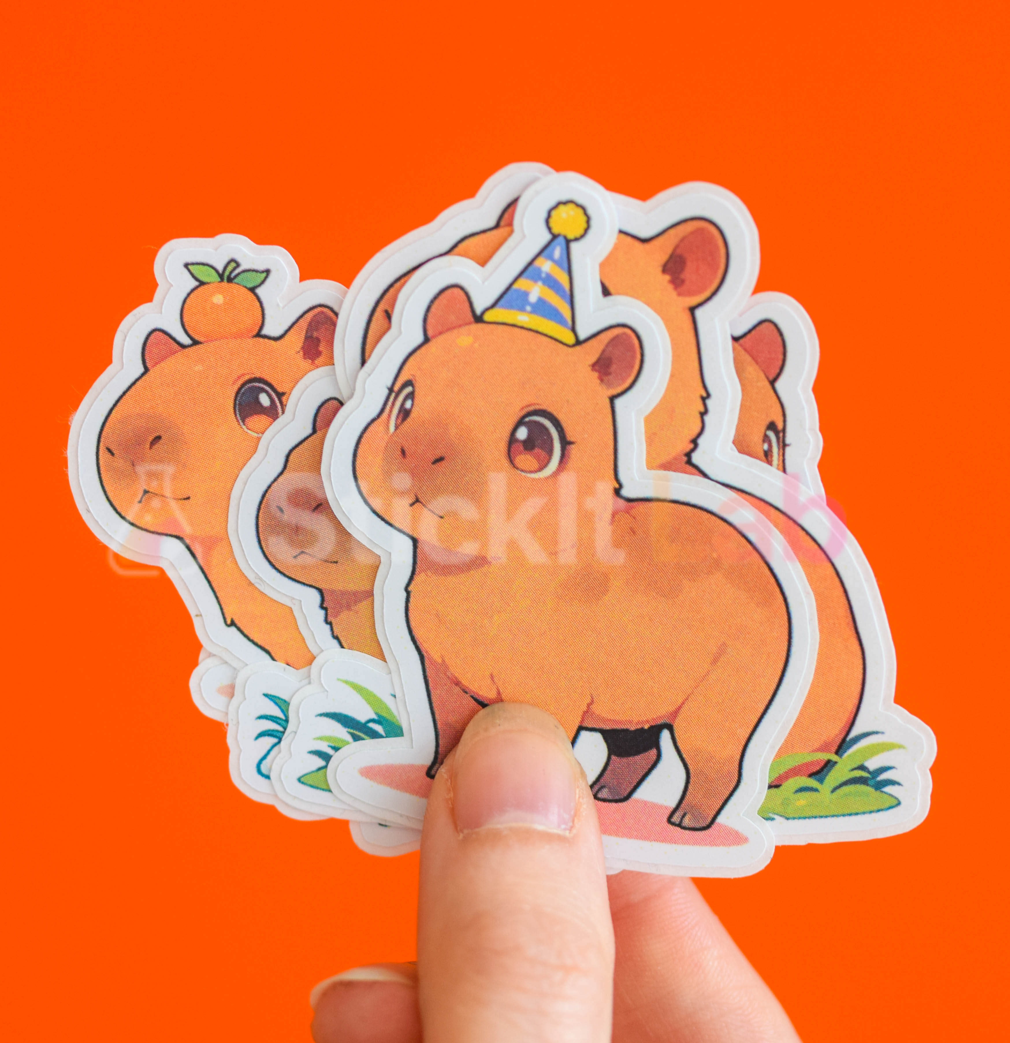 Kawaii Capybara Sticker Set - Photo 2