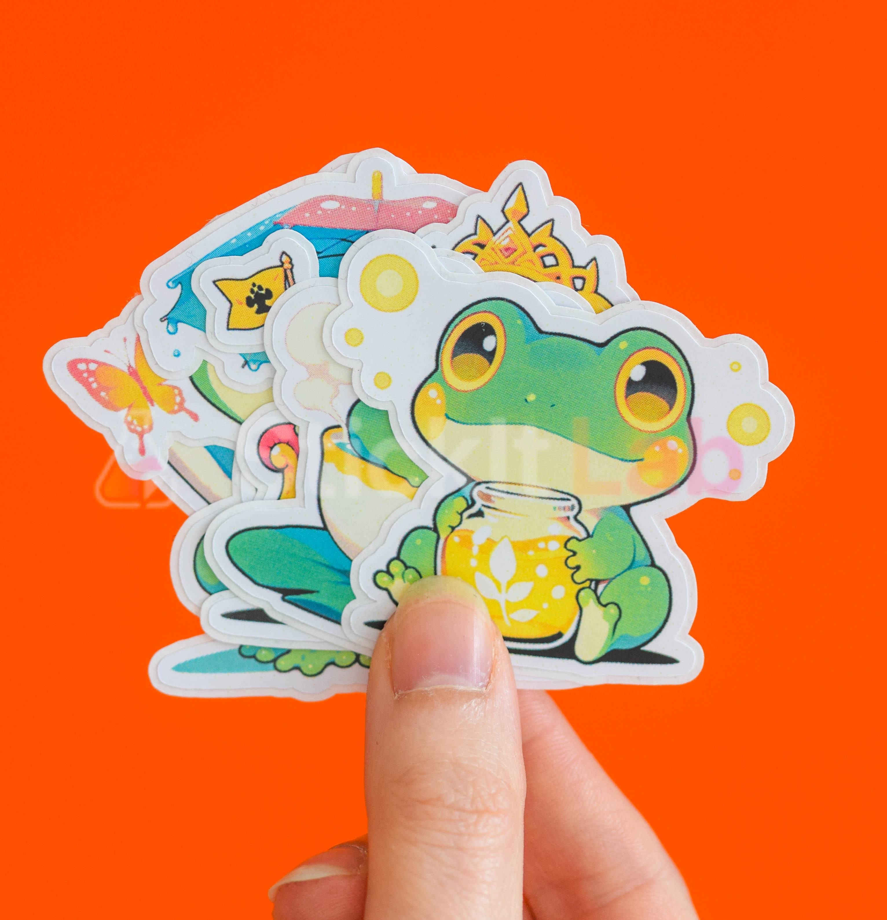 Kawaii Frog Sticker Set - Photo 2