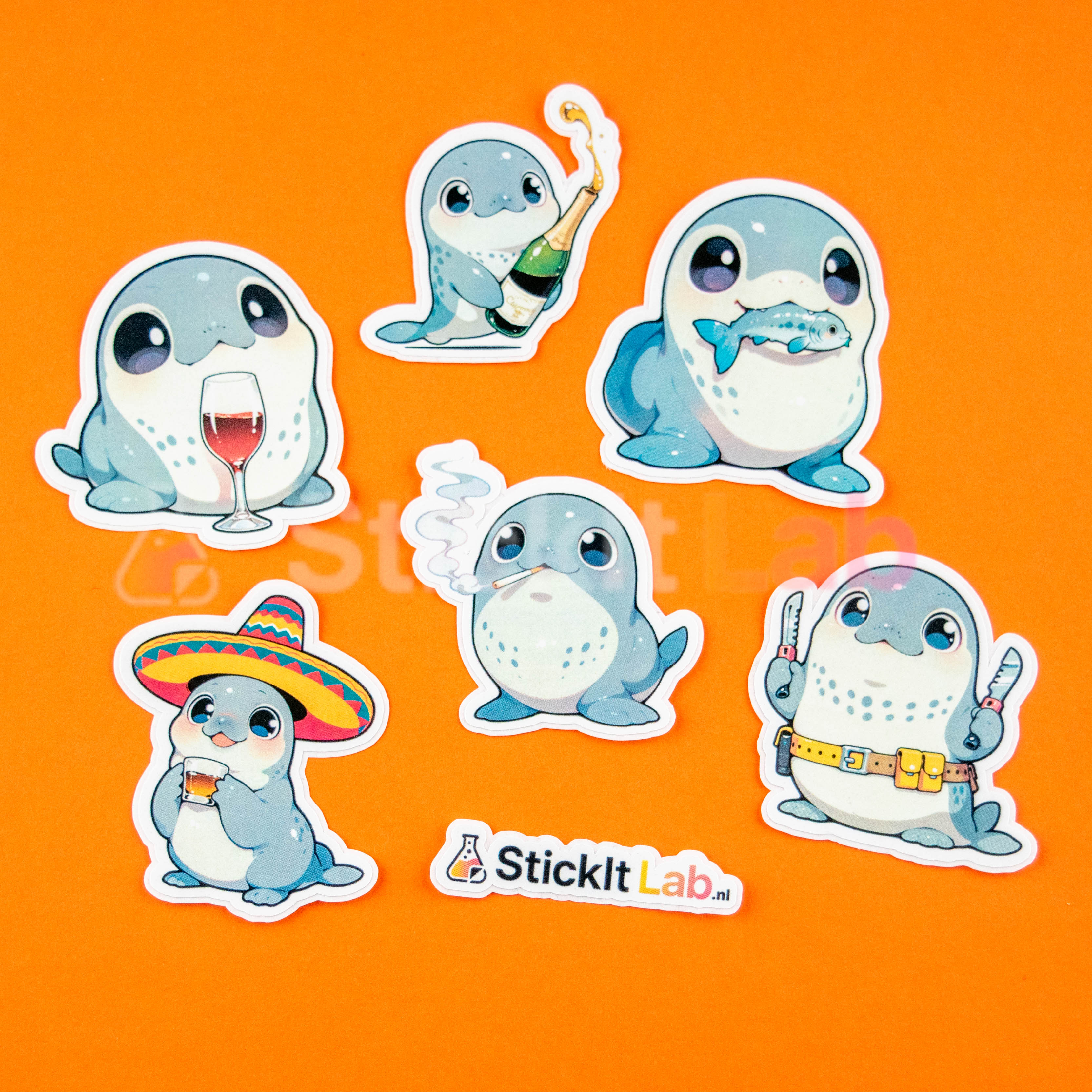 Kawaii Seal Sticker Set