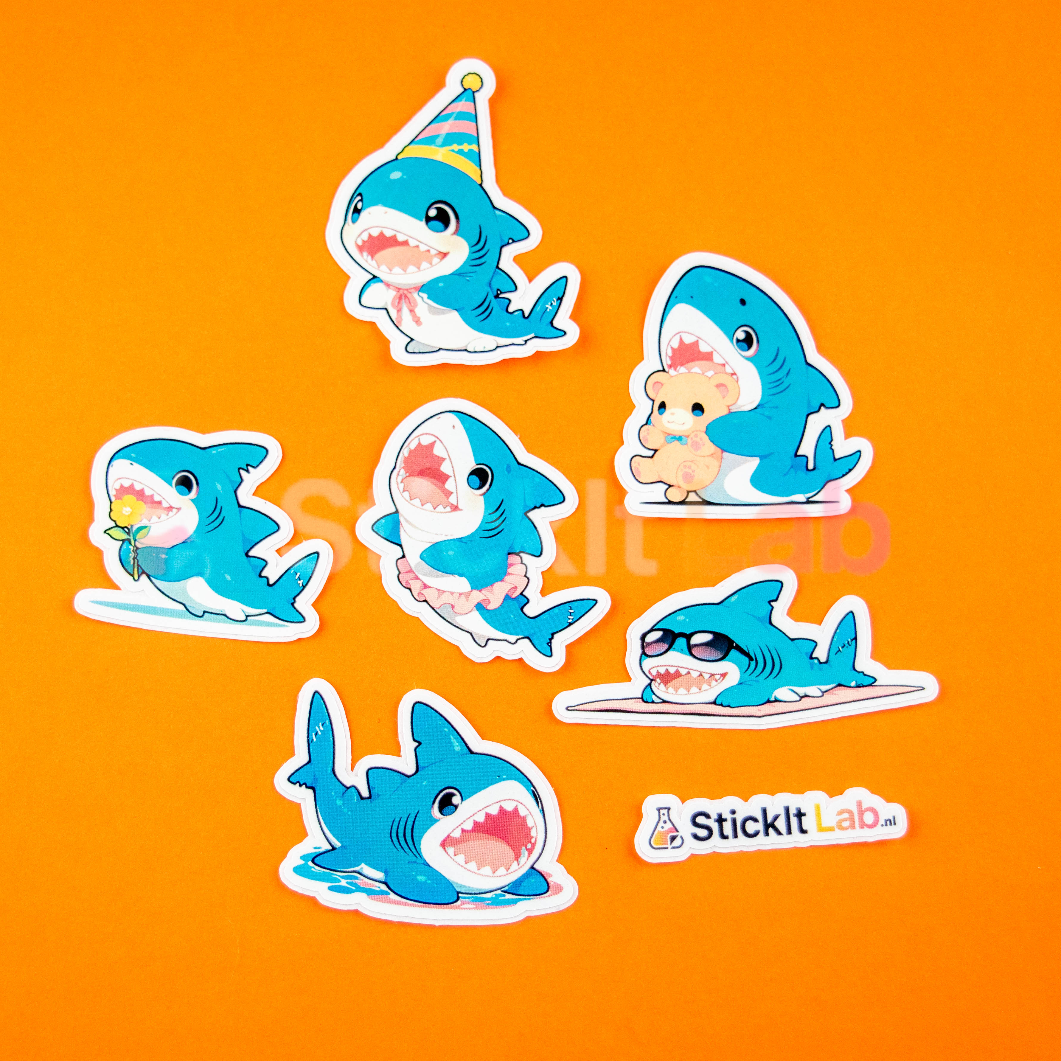 Kawaii Shark Sticker Set Vol. 2