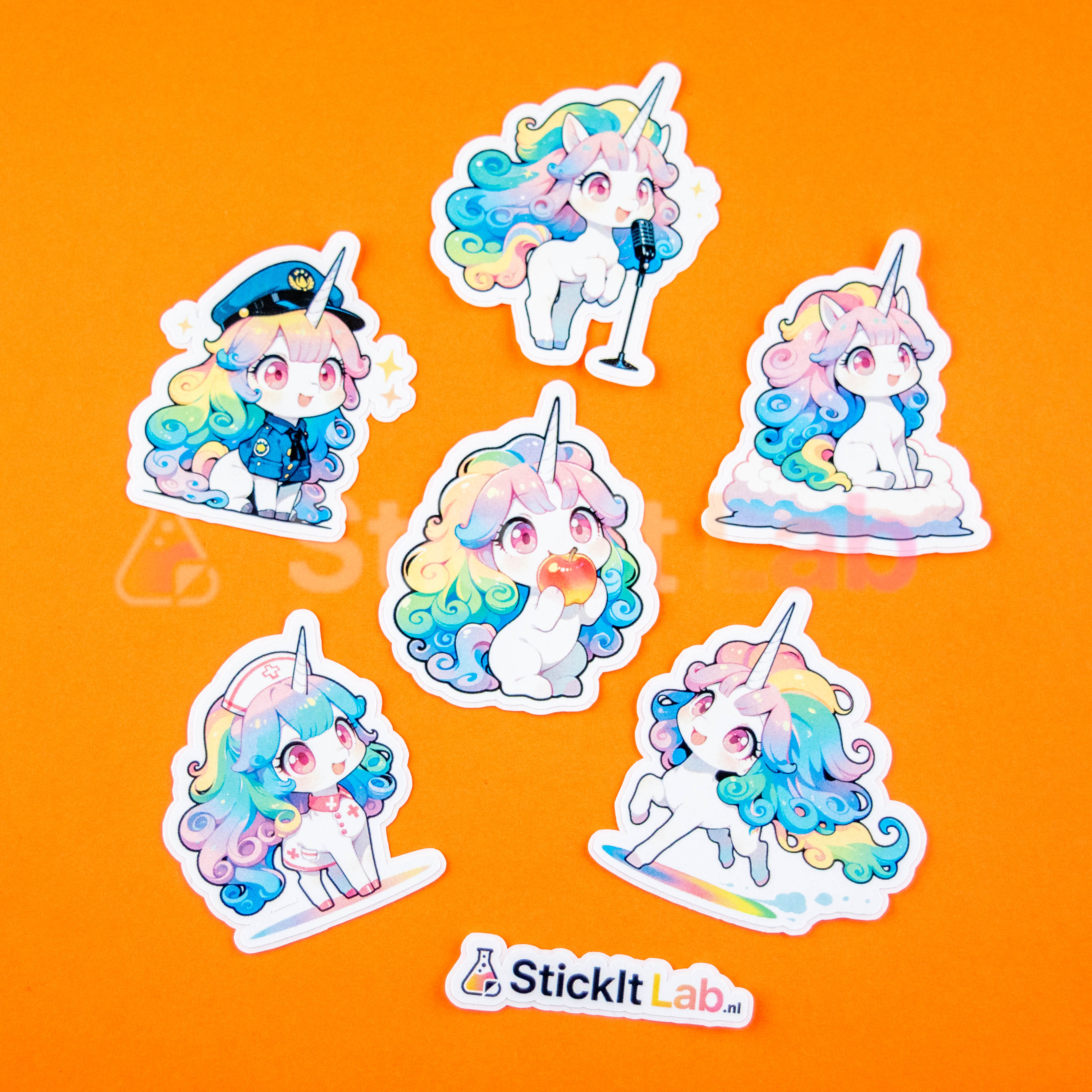 Kawaii Unicorn Sticker Set
